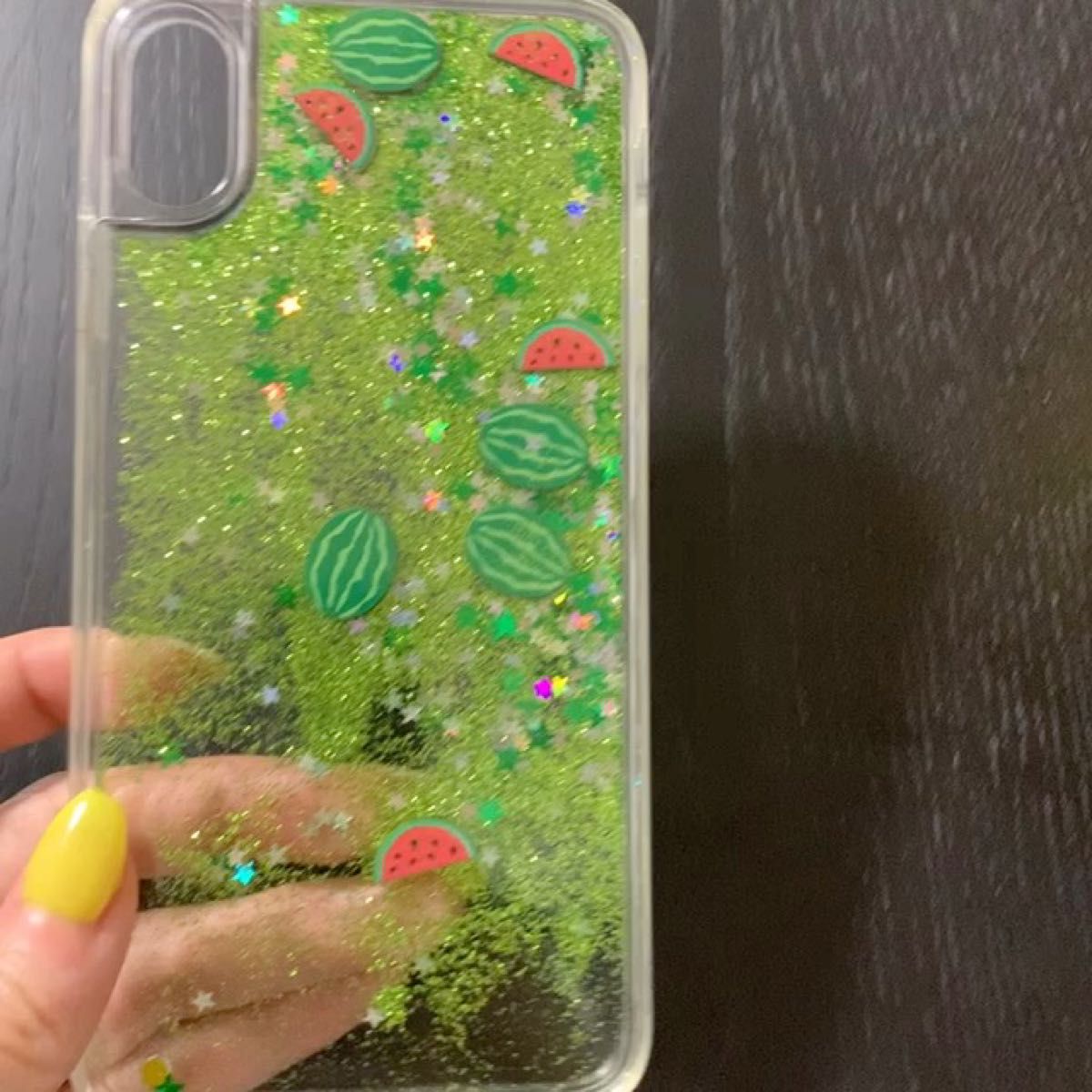 iPhone XS Max スマホケース グリッターケース アウトレット スイカ すいか 可愛い