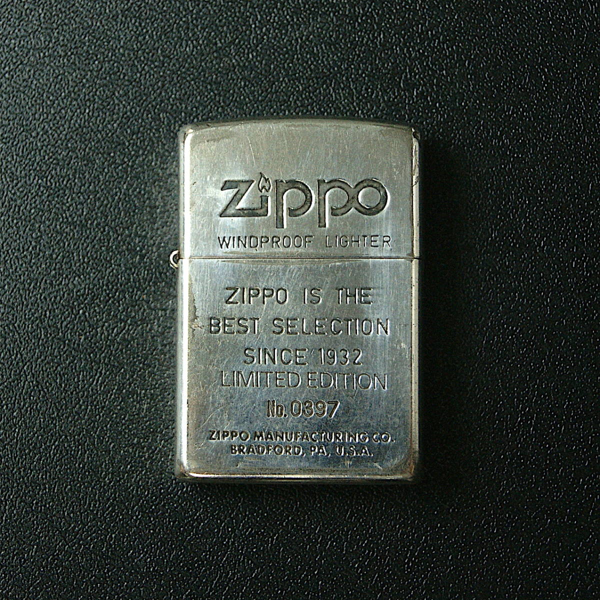 P0252【Zippo LIMITED EDITION No.0397 2002年11月（K）】ジッポ・オイルライター・リミテッド エディション・レトロ◎動作確認◎送料280円_画像3