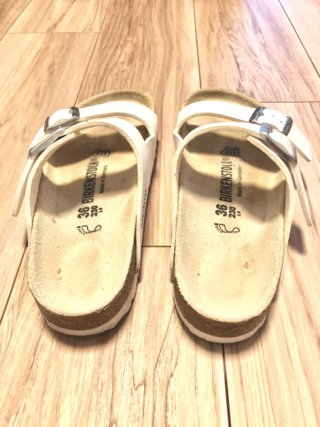 【中古】BIRKENSTOCK ビルケンシュトック アリゾナ size23 白_画像3