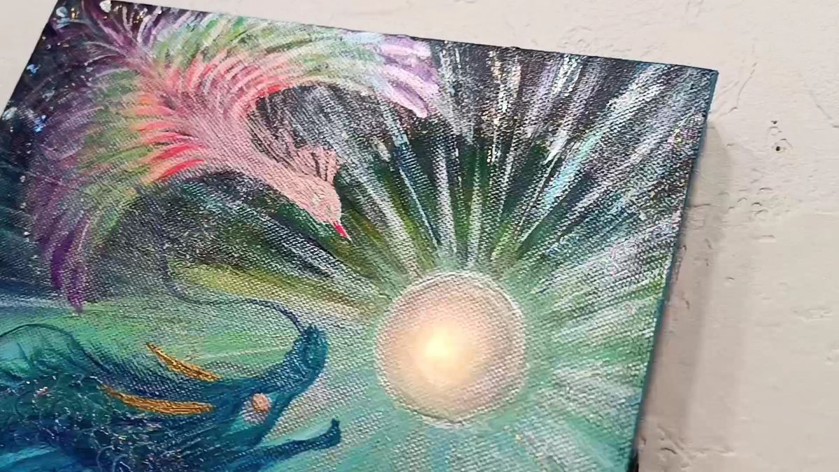 風水波動アート*to the first〜OUNIVERSE〜龍と鳳凰 一つの世界 全統合 繋がる宇宙 好転 金運 スピリチュアル