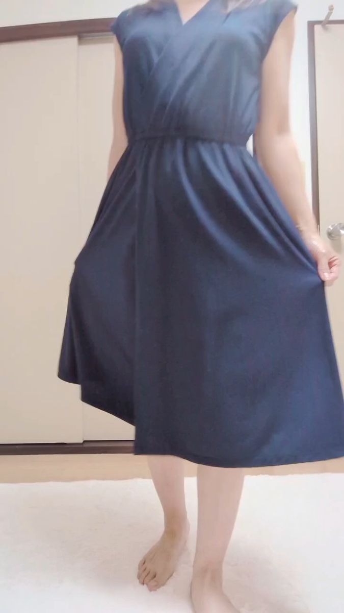 UNIQLO ワンピース ネイビー S