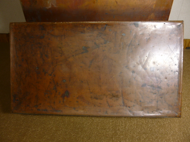 旧家から　赤銅長方缶　長方蓋付き箱　保管箱　時代物_画像6
