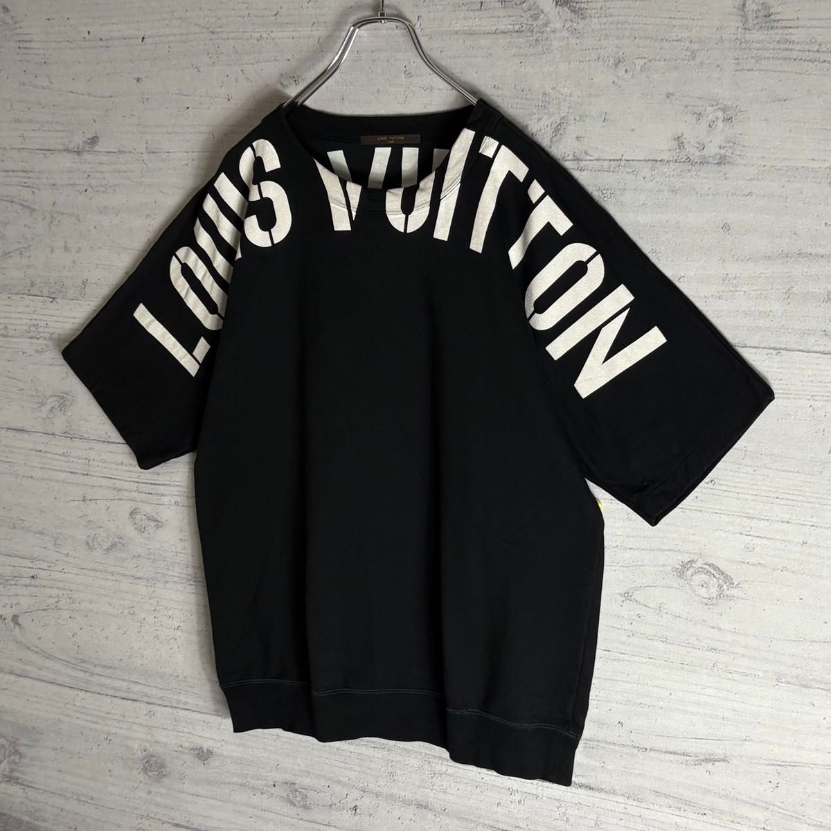 ルイヴィトン×フラグメントデザイン ロゴTシャツ スウェット 半袖 プリント 超人気 ルイヴィトン×フラグメント 半袖スウェット Tシャツ 2XL