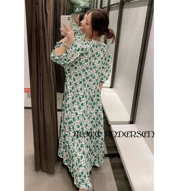 Paypayフリマ ワンピース グリーンフローラル 花柄 緑 ロングワンピース 花 夏 夏服 人気 Paypayフリマ ワンピース グリーンフローラル 花柄 緑 ロングワンピース 花 夏 夏服 人気