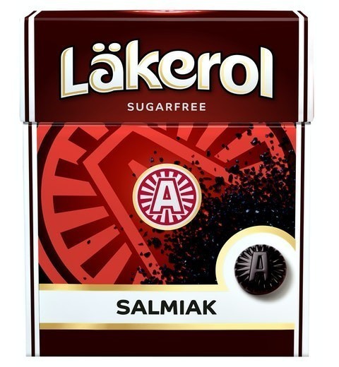 Cloetta Lakerol クロエッタ ラケロール サルミアッキ味 4箱×25g スゥエーデンのハードグミです_画像1