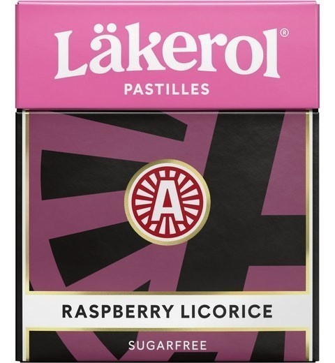 Cloetta Lakerol クロエッタ ラケロール ラスベリー リコリス味 4箱×25g フィンランドのお菓子です_画像1