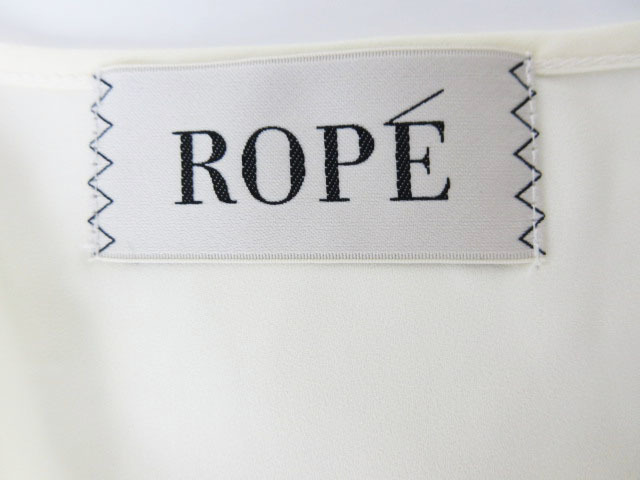 ロペ ROPE シャツ ブラウス プルオーバー レース 半袖 オフホワイト M_画像5