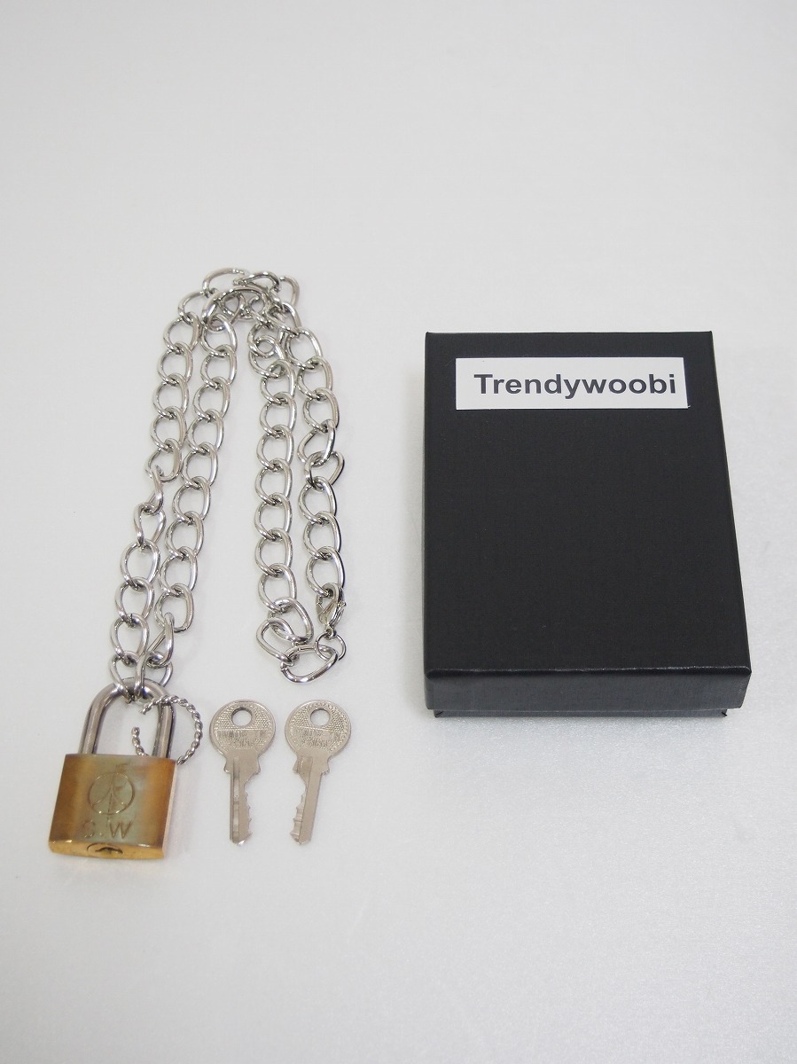 美品 Trendywoobi トレンディウビ 南京錠＆キーデザイン ネックレス key necklace シドチェーン 620K_画像1