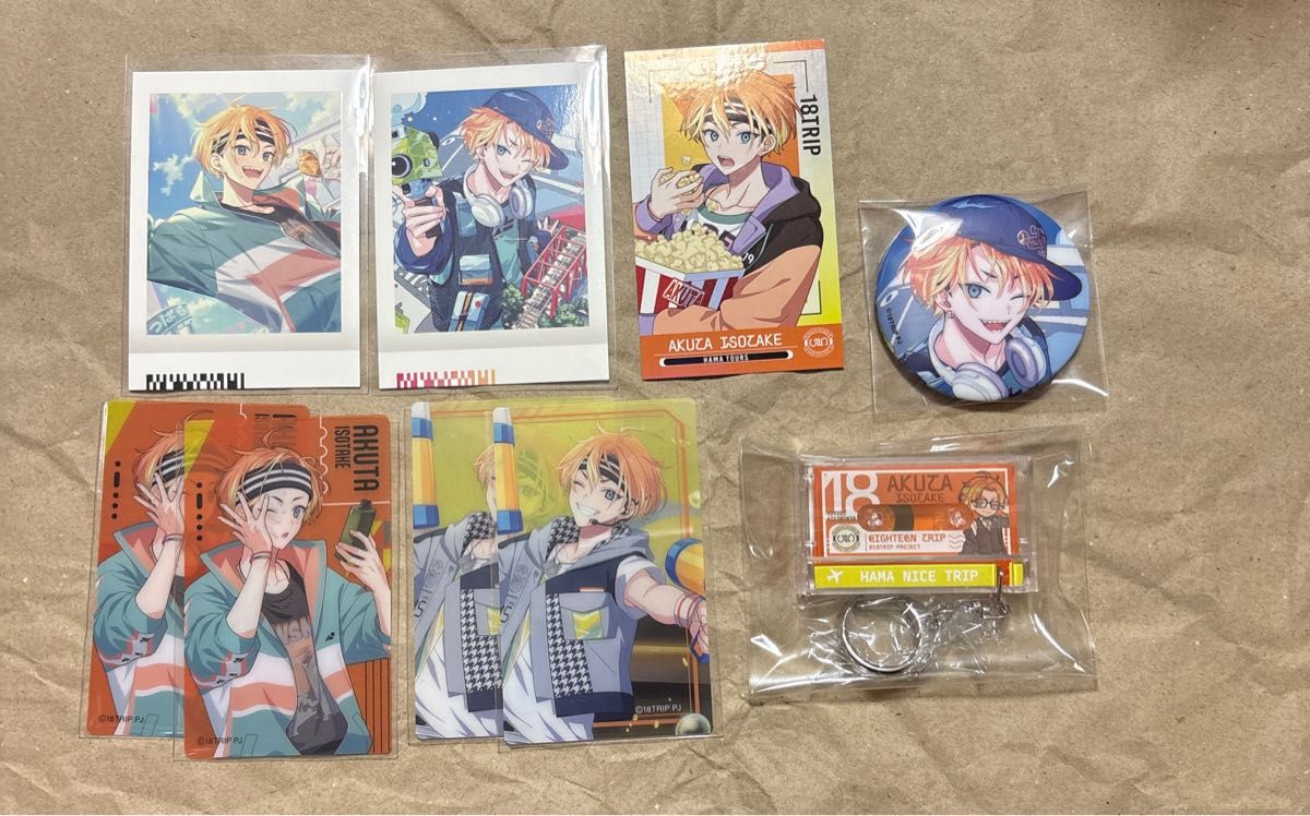 五十竹あく太 18TRIP エイトリ ぱしゃこれ クリアシート 缶バッジ 特典 エイトリ 18TRIP クリアカード クリアシート 缶バッジ ぱしゃ