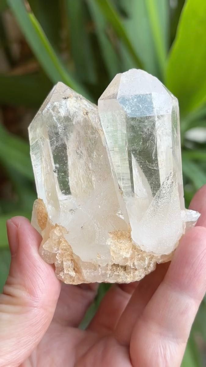 インド マニハール産 ヒマラヤ水晶 マニハール水晶 クラスター 透明度高く照りツヤ良し キラキラします