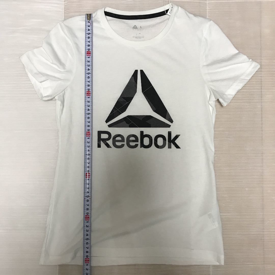 送料無料 新品 Reebok リーボック WOR DELTA ロゴ グラフィック ショートスリーブ Tシャツ 半袖Tシャツ L ホワイト_画像4