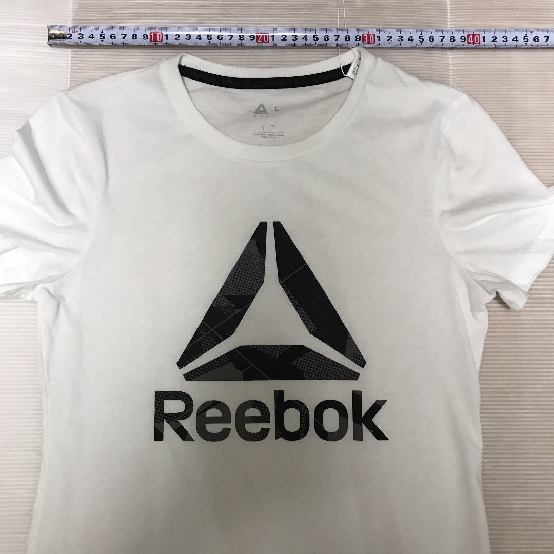 送料無料 新品 Reebok リーボック WOR DELTA ロゴ グラフィック ショートスリーブ Tシャツ 半袖Tシャツ L ホワイト_画像6