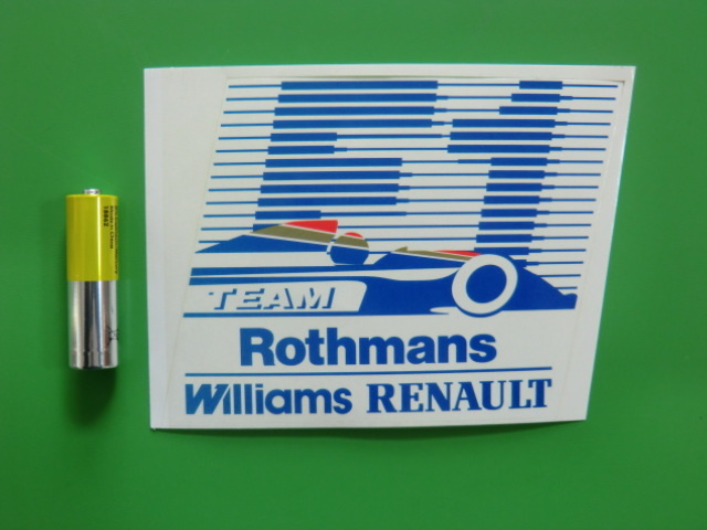 ロスマンズ　ウィリアムズ　ルノー　F1チーム　ステッカー　115mm_画像2