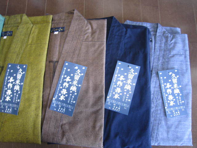作務衣（からし色）Mサイズ　久留米織本作務衣　日本製　綿100％