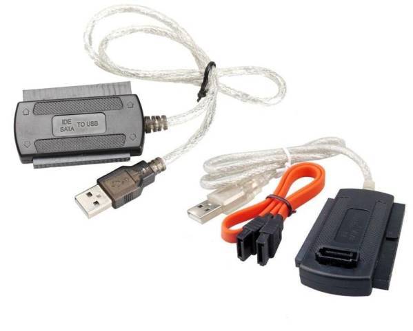 【7日保証・税0円】3-in-1 USB2.0－IDE SATA USB 変換ケーブル+ SATAケーブル 送料無料_画像1