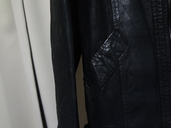 【USED】 DUCTE イタリア製 レザー シャツ ジャケット タイト スリム 細身 ヴィンテージ_画像8