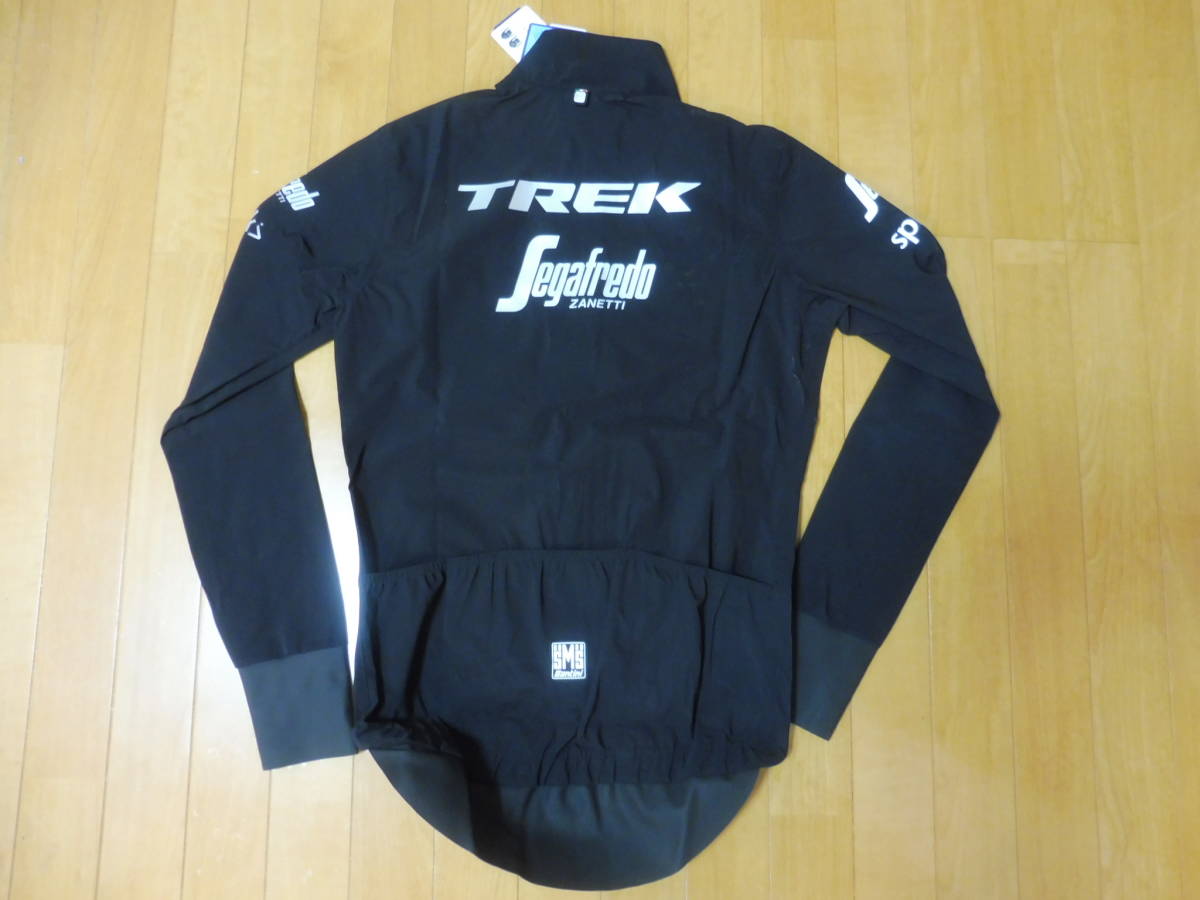 Santini Trek-Segafredo Team Packable Waterproof Jacket サンティニ トレック セガフレード パッカブル 防水 ジャケット US:L 黒_画像5
