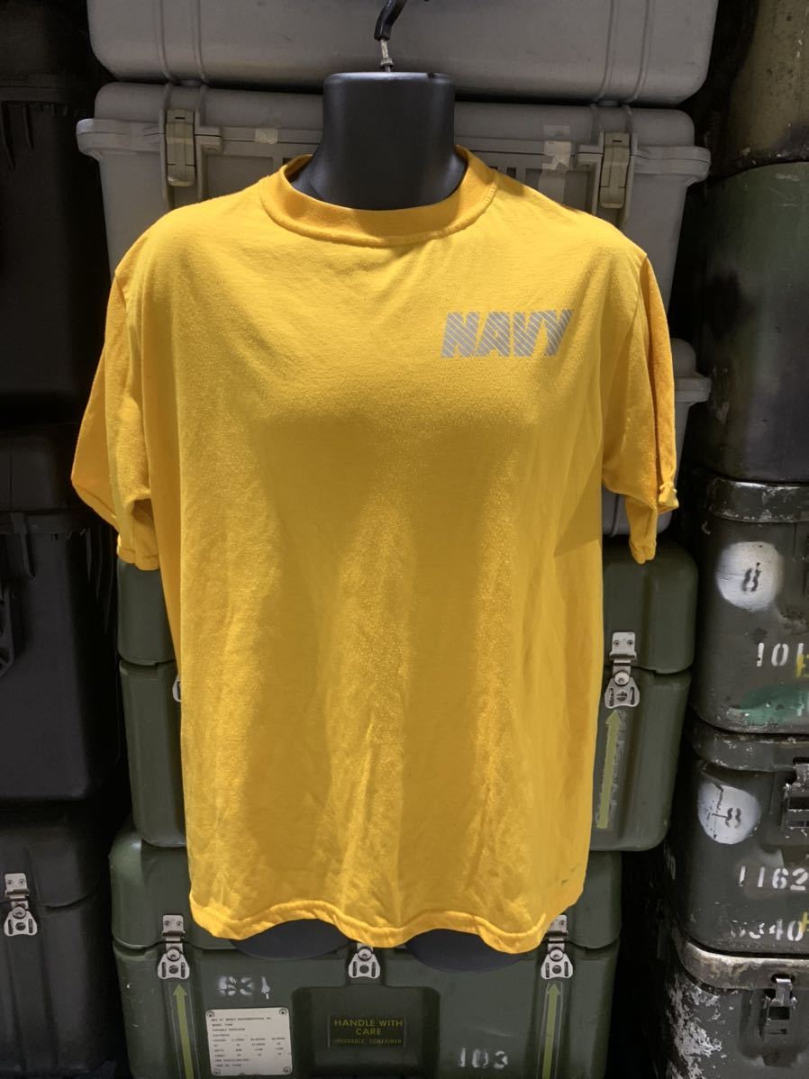  вооруженные силы США сброшенный товар US. NAVY футболка желтый уличный спорт тренировка размер M