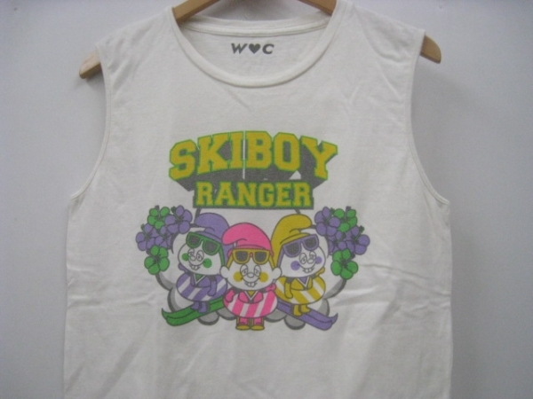 WC ノースリーブ Tシャツ 　SKIBOY ホワイト F _画像2