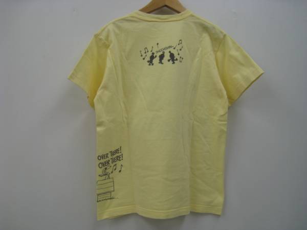  Vintage Snoopy .. heart print T-shirt quiz Hexagon short sleeves yellow S