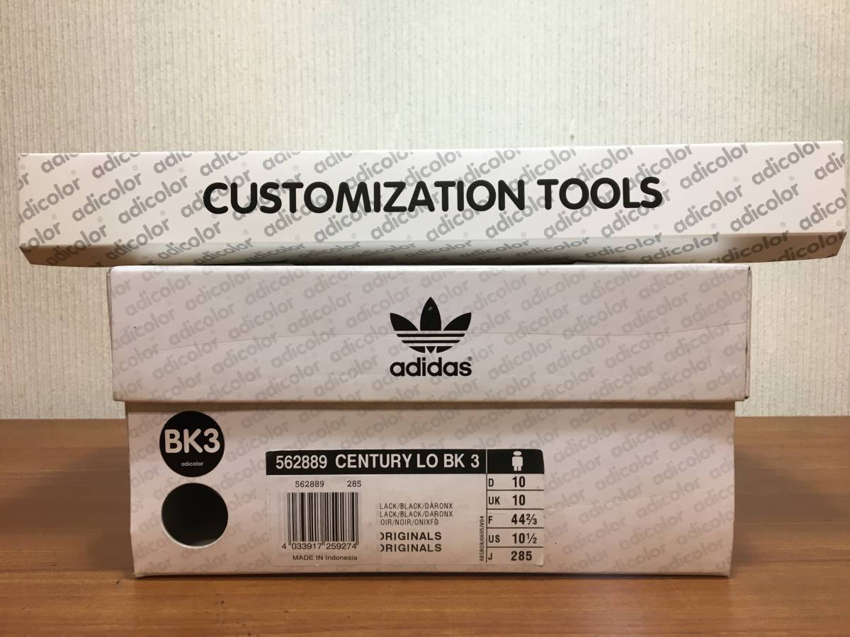 レア 美品 2006年 限定 adidas アディダス センチュリー 28.5cm adicolor 黒 crooked TONGUES キャンパス campus 変え紐 変えタン 箱付き_画像6