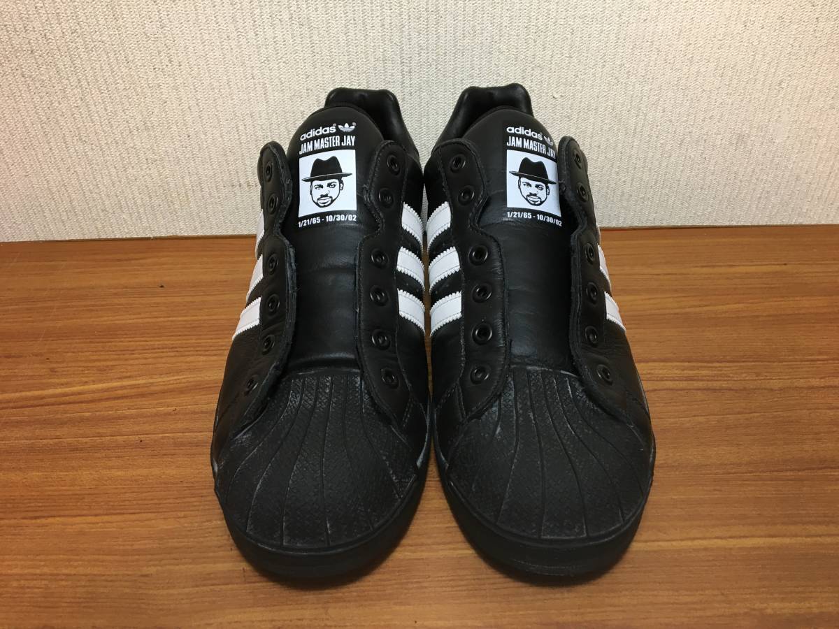 レア 未使用品 2003年製 限定 adidas アディダス ウルトラスター JAM MASTER JAY 追悼モデル 29cm 黒 RUNDMC スーパースター 箱付き_画像3