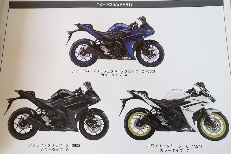 即決！YZF-R25A/1版/パーツリスト/BS81/RG43J/YZFR25/パーツカタログ/カスタム・レストア・メンテナンス/17-4_画像2