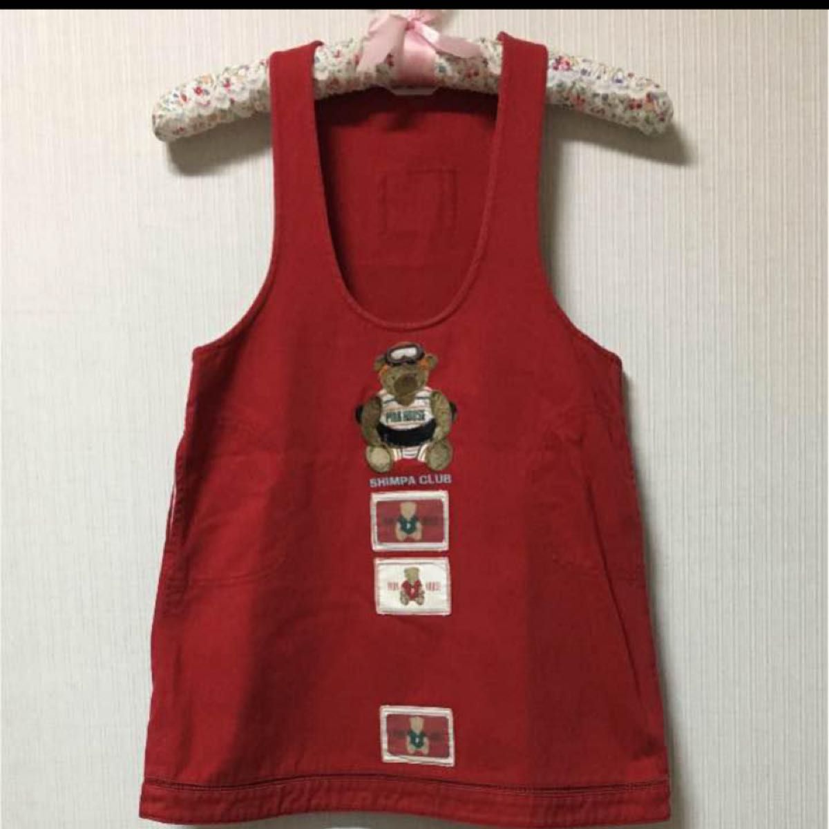 PINK HOUSE HOME COLLECTION ジャンパースカート くま柄 BABY PINK HOUSE 水着くまちゃんジャンパースカート 100cm
