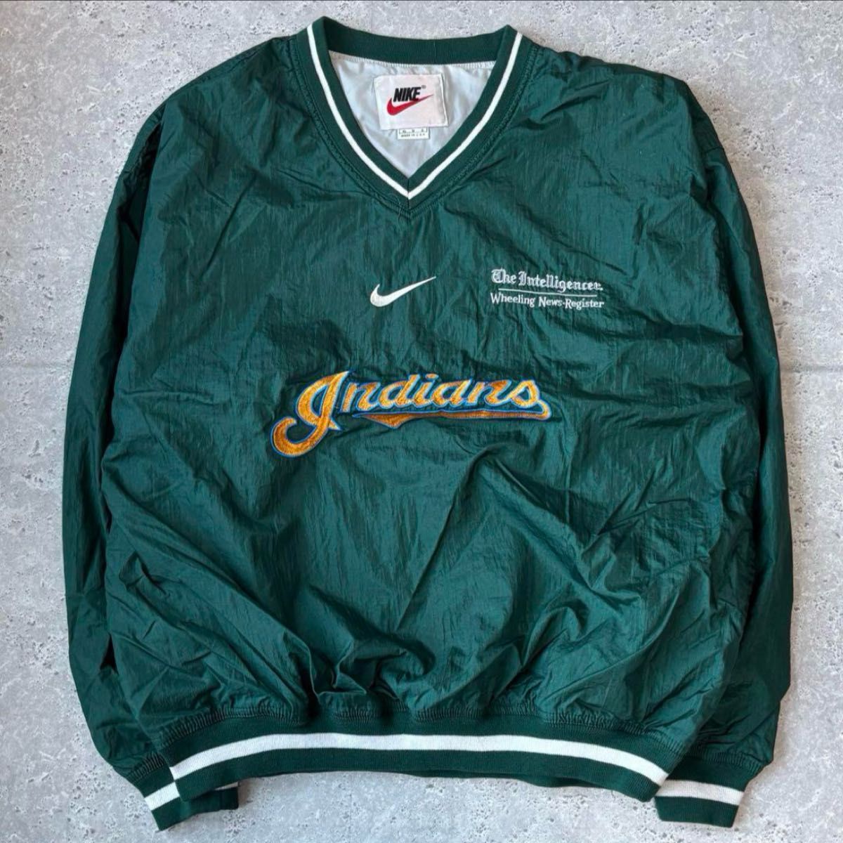 【希少】NIKE 90s ナイロン プルオーバー 銀タグ ビックロゴ グリーン NIKE 90s プルオーバー ナイロン ビックロゴ 銀タグ グリーン XL
