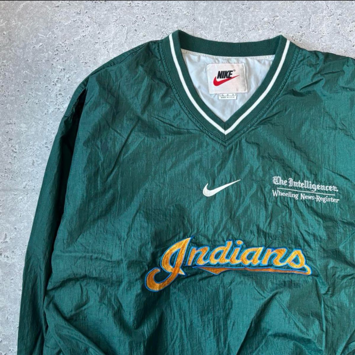 【希少】NIKE 90s ナイロン プルオーバー 銀タグ ビックロゴ グリーン NIKE 90s プルオーバー ナイロン ビックロゴ 銀タグ グリーン XL