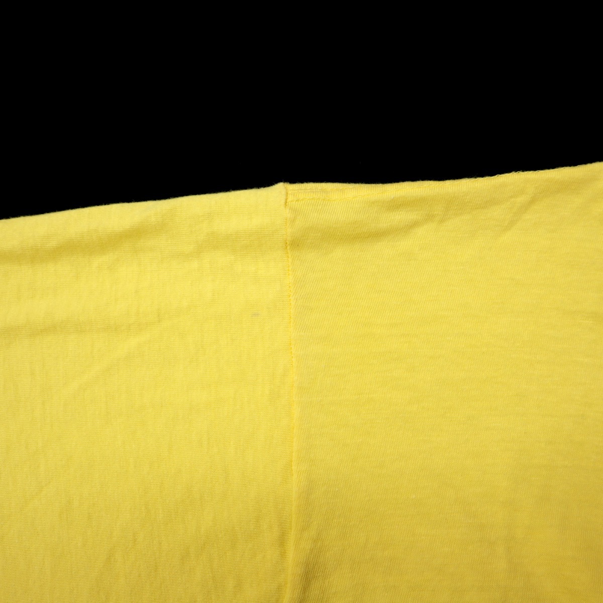☆送料無料 70s 80s ビンテージ BVD ビーブイディー 無地 ポケット Tシャツ USA製 ポケT 黄色 70年代 80年代 古着 ワーク プレーン メンズ_画像5