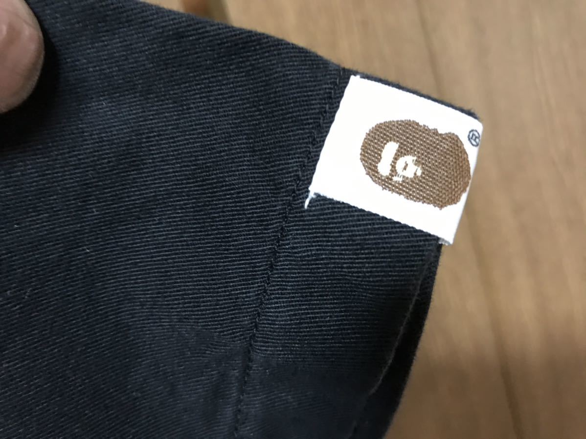 BAPE 半袖 コットンシャツ size Ｍ 黒　　a bathing ape エイプ ベイプ アベイシングエイプ 日本製_画像6