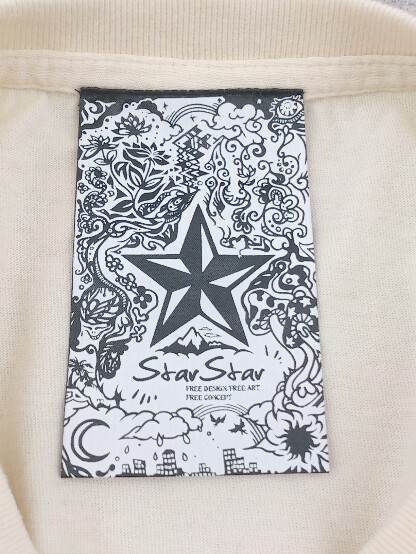 ◇ Star Star スタースター プリント 半袖 Tシャツ カットソー サイズＸＬ ベージュ マルチ メンズ 1002800840700_画像3