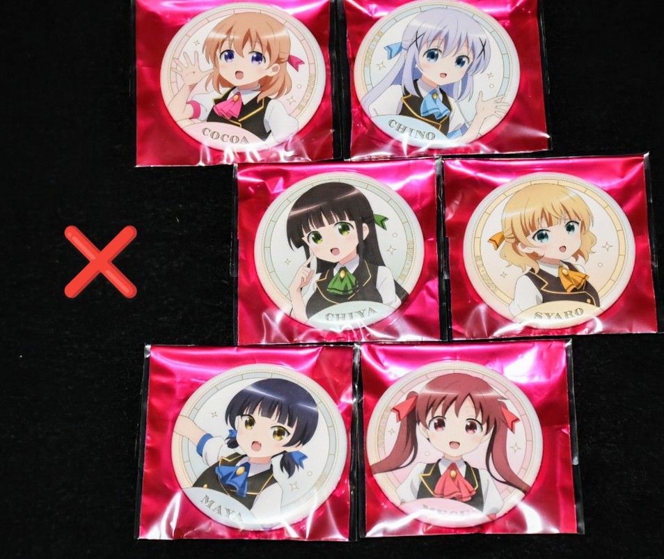 ご注文はうさぎですか? 缶バッジ 7個セット ブラインド缶バッジ】<Flowy>全7種類中6種類セット ご注文は