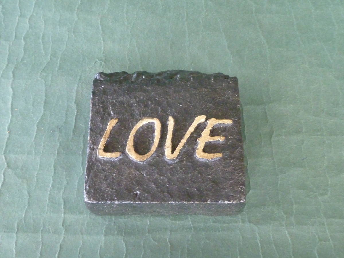 ヤフオク 手作り文鎮c Love 重い文鎮 重さ2100グラム
