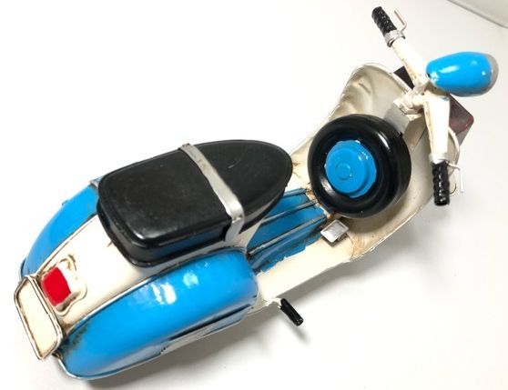 Vespa風アンティークカバイク ヴィンテージカー クラシックカー ブリキ オブジェ おもちゃ アメリカ ハワイ イギリス 置物_画像6