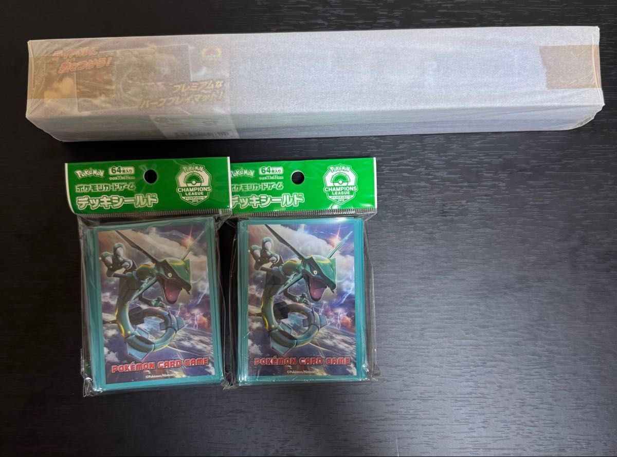 ポケモンカード レックウザCL2019 プレイマット1枚、デッキシールド2セット ポケモンカード レックウザ CL2019 プレイマット1枚 デッキ