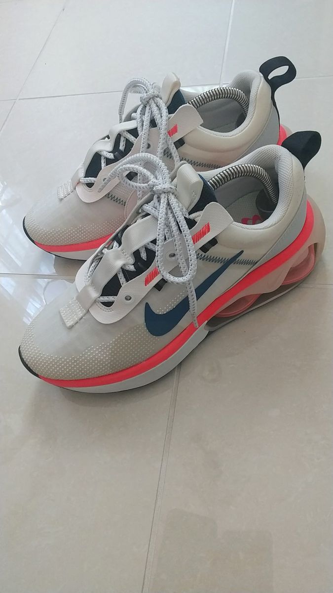 クーポン得!! 値下げなし即決のみ!! NIKE ナイキ AIRMAX エアマックス スニーカー 25cm 白 ネオンオレンジ
