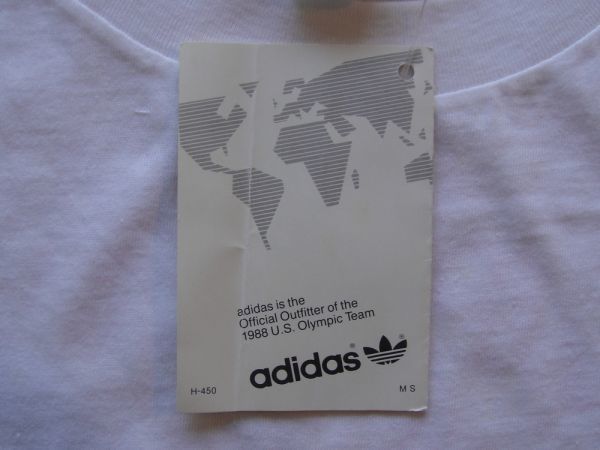 デッドストック adidas USA オリンピック ! 1988年 ビンテージ オールド アディダス olympic Tシャツ US- S サイズ ( 日本の XL くらい )_画像8