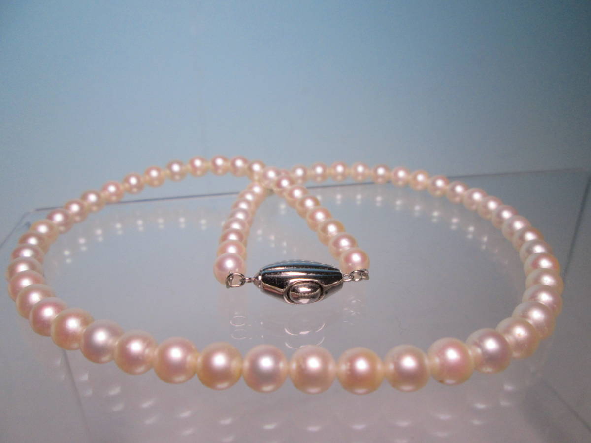 [. month ] white ..SILVERbook@ pearl .6mm. necklace also case attaching Akoya pearl 