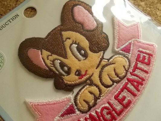 90s ジャングル大帝レオ ワッペン刺繍パッチ/アニメ虫プロ昭和レトロ手塚治虫キャラクター手塚プロ鉄腕アトム アップリケ宝塚ウラン火の鳥C_画像3