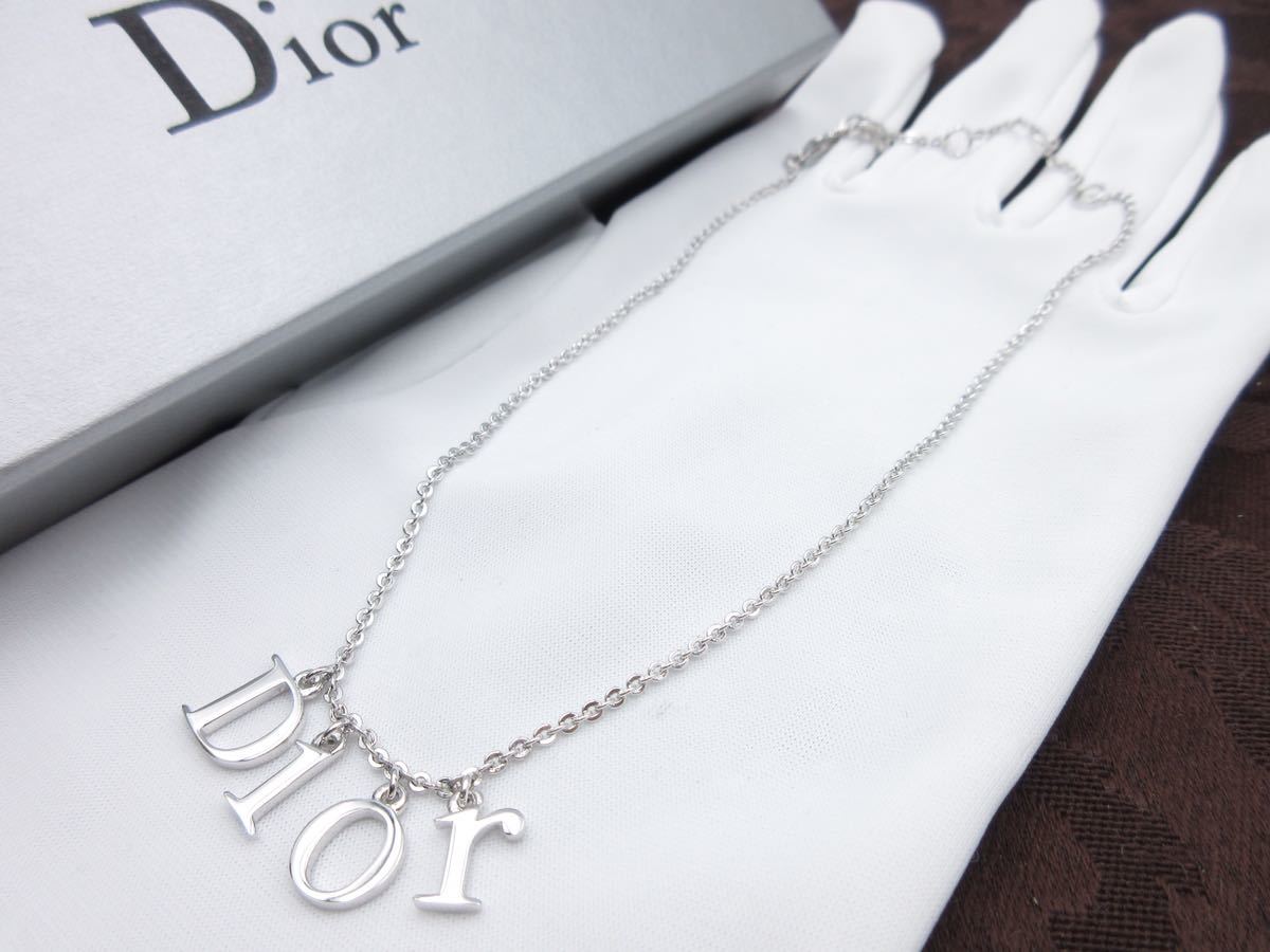 【新品同様】Christian Dior ネックレス ロゴ クリスチャン ディオール ヴィンテージ アクセサリー レディース 結婚式 レア ej-10-21(_1)_画像1