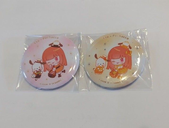 カラフルピーチ からぴち えと サンリオ 缶バッチ 2点セット