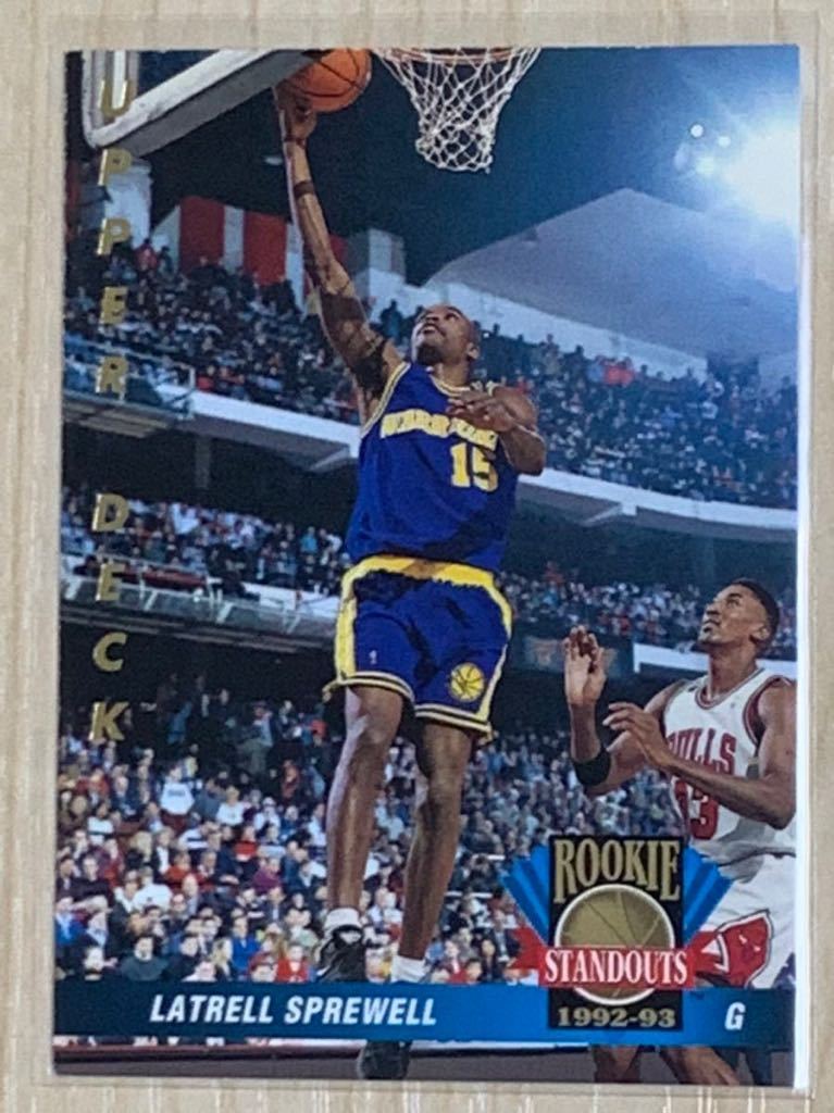 NBA Trading Card Latrell Sprewell Upperdeck Rookie Card #RS5 Rookie Standouts 92-93 ラトレルスプリューウェル 90年代 Warriors_画像1