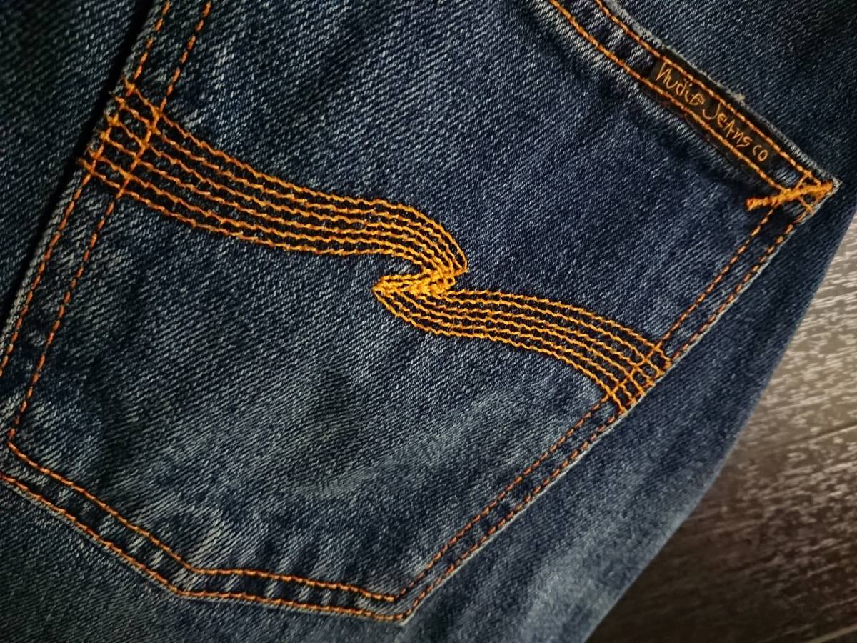 Nudie Jeans♪STEADY EDDIE 16 MONTHS♪NJ1000282♪ヌーディージーンズ♪オーガニック♪W29 L32_お馴染みバックポケットのステッチ♪