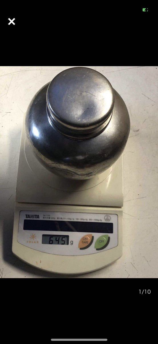 超美品 特撰 大阪錫器 本錫製 錫半 湯沸 槌目 茶道具 煎茶道具 謹製 特