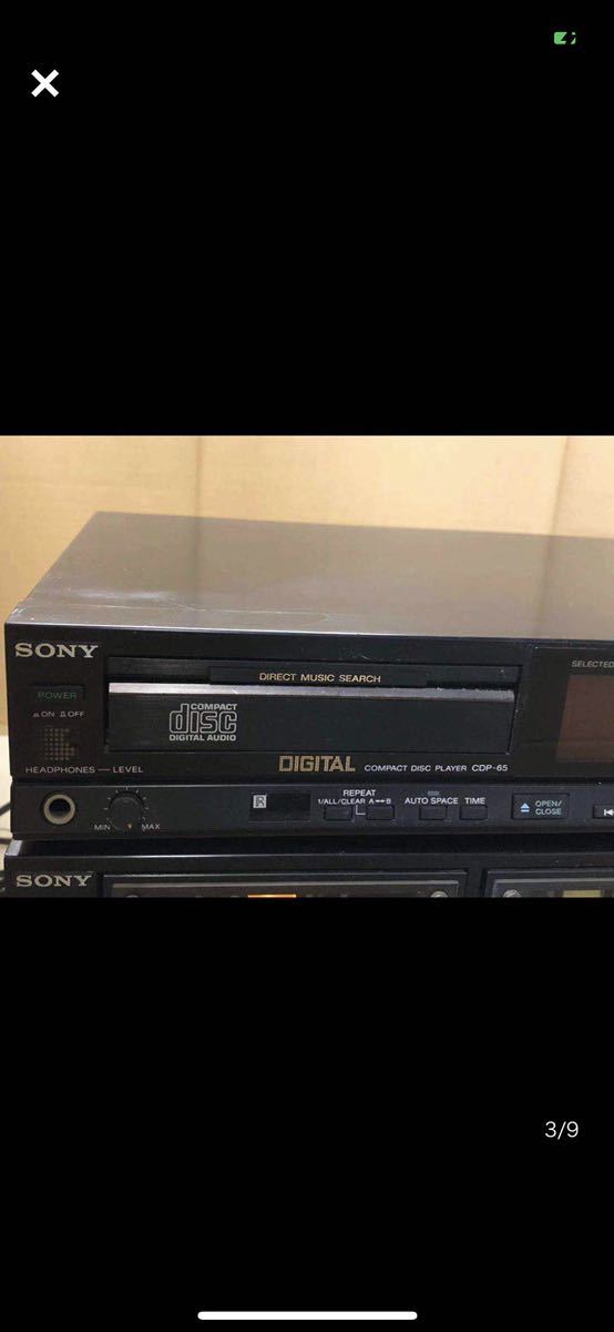 希少品 SONY CDP-65/TC-V910WR/ST-V910 通電/ジャンク_画像3