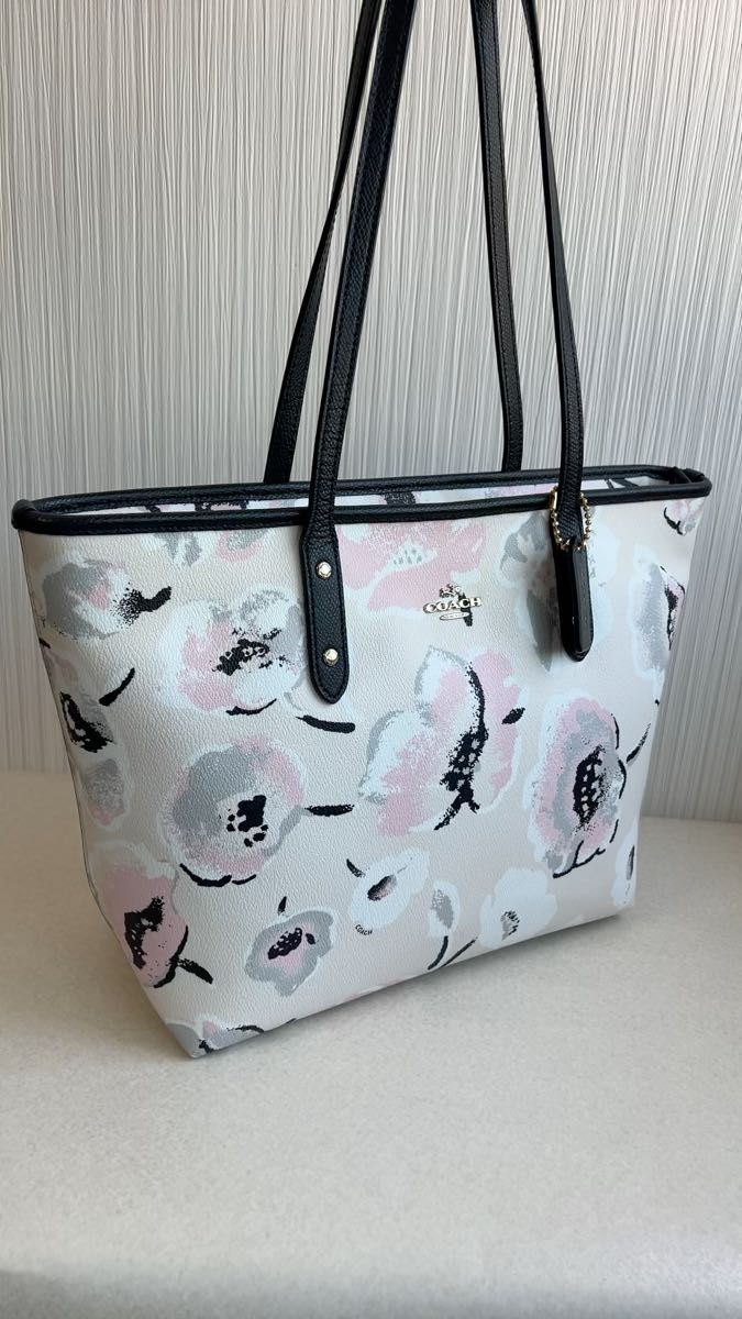 COACH コーチ トートバッグ ショルダーバッグ pvcレザー 大容量