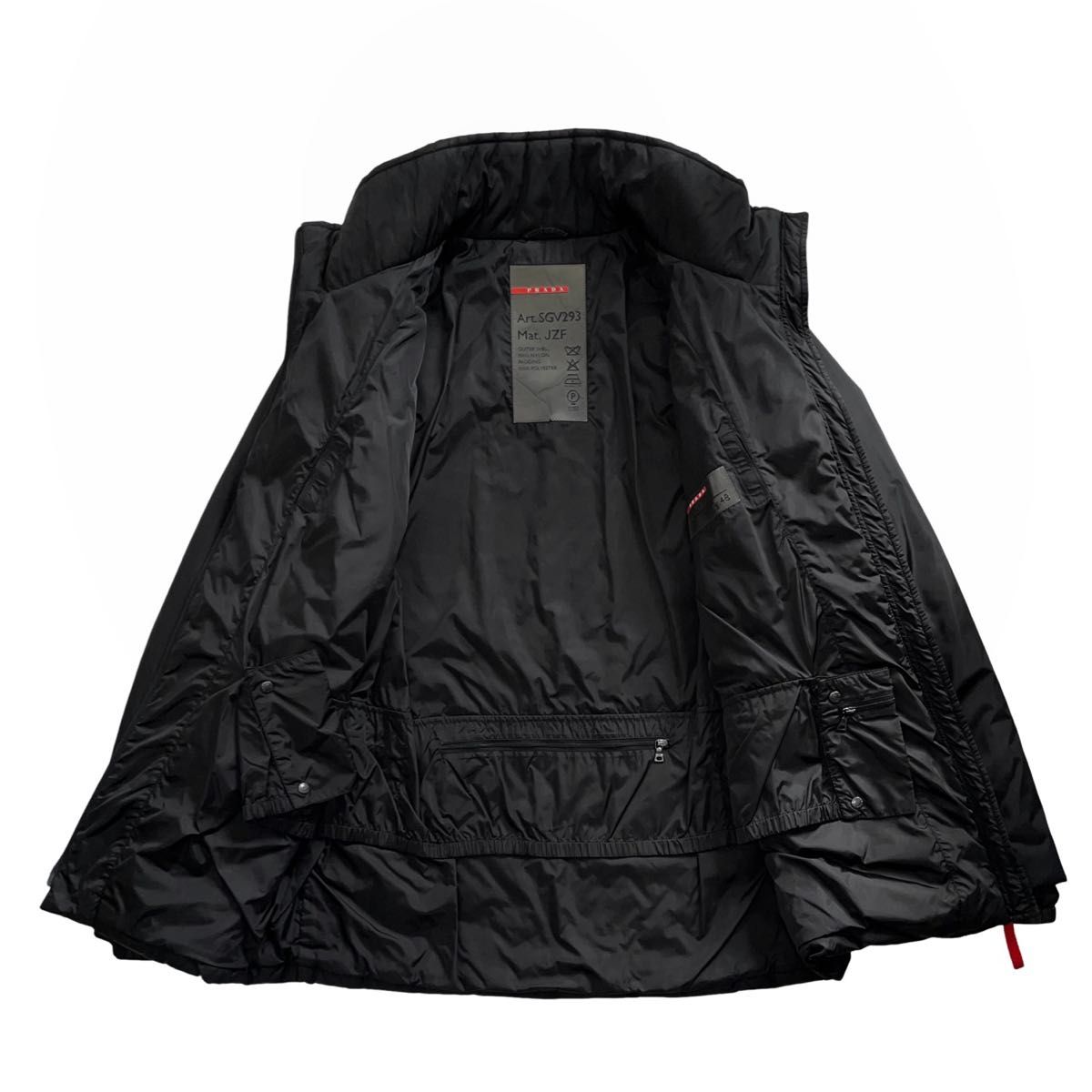 【PRADA】軽量 ジップ ジャケット パーカ アウトドア ブラック黒 PRADA SPORT プラダ スポーツ ジップ ブルゾン ジャケット
