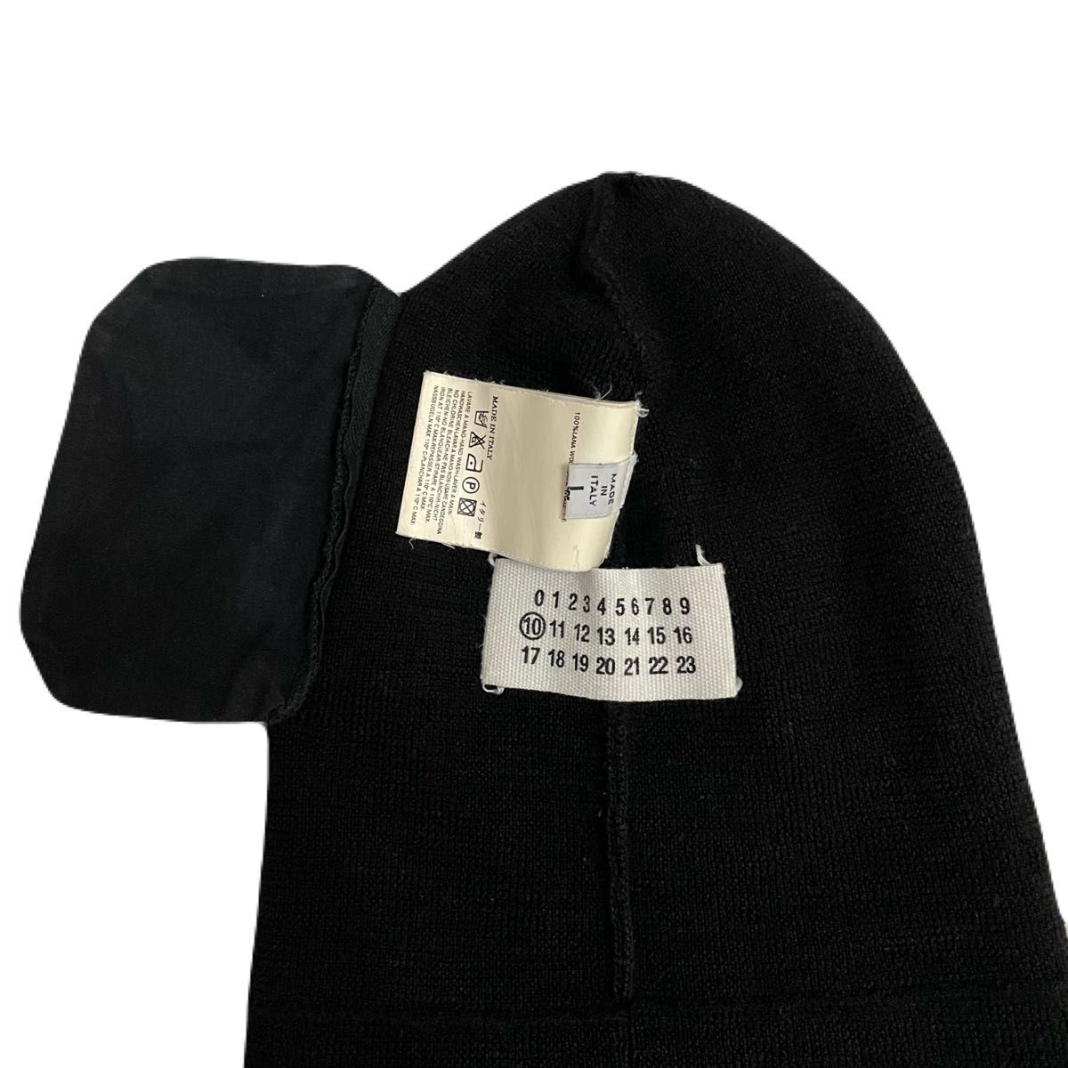 メゾンマルタンマルジェラ Pコート ニットキャップ パッチワーク2013aw Maison Martin Margiela メゾン マルタン マルジェラ ニット帽